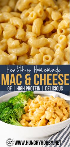 healthy homemade mac and cheese recipe with broccoli