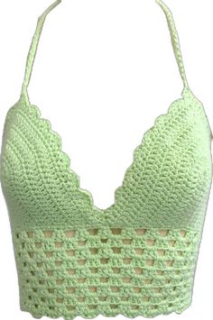 Green Crochet Top For Beachwear, Green Crochet Top For Spring Beachwear, Green Crochet Beachwear Top For Spring, Green Crochet Top For Beachwear In Spring, Fitted Green Crochet Top For Beach Season, Green Cotton Crochet Top With Crochet Trim, Green Crochet Beachwear Top, Green Fitted Crochet Top For Beach, Green Fitted Crochet Top