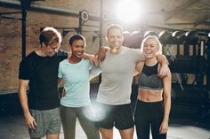 group of young people standing together in the gym - stock photo - images