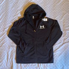 Men’s Under Armour Zip Up Sweatshirt Hoodie. Full Zip. Black With White Logo We Under Armour Hooded Sweatshirt For Sports, Under Armour Hooded Sweatshirt For Streetwear, Hooded Under Armour Sweatshirt For Streetwear, Under Armour Long Sleeve Sweatshirt For Streetwear, Sports Hoodie By Under Armour, Under Armour Sports Hoodie, Under Armour Hoodie For Fall Streetwear, Under Armour Casual Hoodie For Streetwear, Casual Under Armour Hoodie For Streetwear