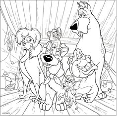 the lion and the mouse from disney's animated movie, which is featured in this coloring