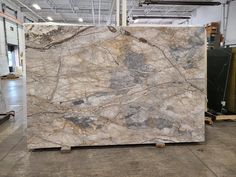 a large marble slab in a warehouse