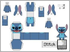 the paper doll is made to look like stitch