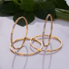 Buy 22K Plain Gold Bangles for Women At jewelegance.com Fancy Gold Chain For Women, Plain Gold Bangles, 22k Gold Bangles, Gold Earrings For Kids, Gold Bangles Indian, Gold Bangles For Women, New Gold Jewellery Designs, Wedding Party Wear, Antique Gold Jewelry Indian