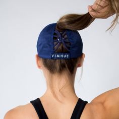 PUBLISHED PATENT REGISTERED TRADEMARK TRUE NAVY Women Baseball Hat, UPF 50 + SunGoddess Design allows you to move the circle up & down and wear your hair at ANY HEIGHT! Let your cap adjust to YOU! Patented athleisure cap for WOMEN by WOMEN! Female Fit. Function. Style. Fit = custom fit molded specifically for a women's head Function = Fits ANY HEIGHT PONY or FUNKY BUN, moisture-wicking, UPF 50+, tapered panels for stability, keeps you cool and comfortable Style = innovative and streamlined A Women Baseball Hat, Golf Socks Women, Golf Pants Women, Running Trail, Golf Shorts Women, Sun Goddess, Women Baseball, Womens Golf Shirts, Golf Dresses