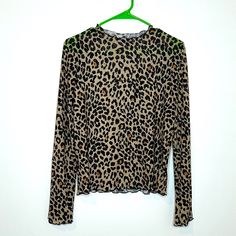 Nwt Zara Cheetah Print Mesh See Through Long Sleeve Top In Excellent Used Like New Conditions. No Flaws! Size Medium Cheetah Print Approx Measurements Pit To Pit 17” Length 23” Please Keep In Mind That There May Be A Slight Color Difference Between The Product And The Pictures Due To Different Monitor Calibrations And Lighting. Thanks For Stopping By, I Appreciate It ! Same Day / Next Day Shipping, Offers Welcome, From A Smoke & Pet Free Home Leopard Print Stretch Tops For Spring, Spring Leopard Print Stretch Top, Spring Stretch Leopard Print Tops, Fitted Tiger Print Top For Fall, Casual Long Sleeve Tiger Print Tops, Spring Leopard Print Stretch Blouse, Leopard Print Stretch Blouse For Spring, Stretch Leopard Print Blouse, Stretch Leopard Print Blouse For Spring