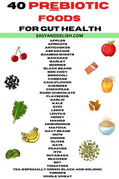 Make these Gut Healthy Recipes to potentially help with weight loss, digestion, and sleep. Also, get the list of the best foods for gut health! Prebiotic Foods List, Gut Healthy Recipes, Gut Health Foods, Prebiotic Foods, Prebiotics And Probiotics, Fast Metabolism Diet