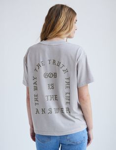 "The   LORD   has established his throne    in heaven,   and his kingdom rules    over all." -Psalm 103:19    Size: Model is 5'9" and wearing a size Small. Fit:  Relaxed, Unisex Fit  Color: Drizzle Composition:  100% Cotton  Features:  Garment Dyed, Super Soft, Pre-Shrunk Psalm 103, Elevated Faith, Christian T Shirts, Take It Off, Christian Apparel, Jesus Saves, Jewelry And Accessories, The Lord, Womens Tees