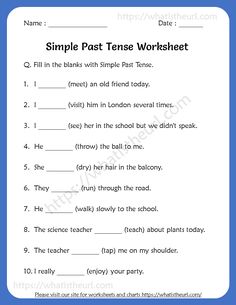 simple past tense worksheet