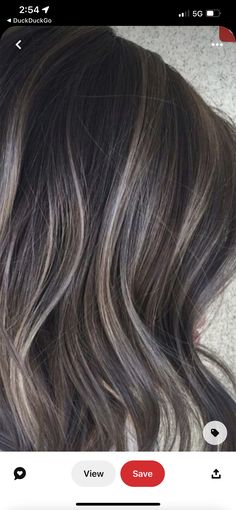 Grey Brunette Hair Highlights, Hair Color Ideas For Hiding Gray, Chocolate Brown With Grey Highlights, Chocolate Brown Hair With Grey Highlights, Highlights For Dark Brown Hair To Cover Gray, Dark Brown Grey Highlights, Brown Hair To Hide Gray, Chocolate Grey Hair, Brunette Hair Grey Coverage