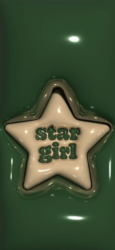 the star girl logo is shown in green and white