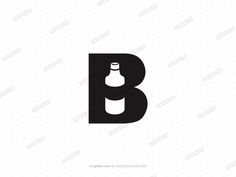 the letter b with a bottle logo