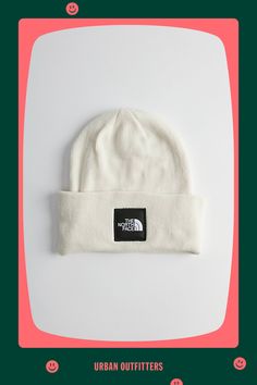 Foldover cuff style beanie by The North Face. Cold weather ready hat with a classic box logo patch label at the front. Features The North Face Big Box Logo beanie Ribbed knit beanie from The North Face Foldover cuff Classic TNF box logo label Content + Care Acrylic Spot clean Imported Size Adjustable circumference | The North Face Big Box Logo Beanie in White, Women's at Urban Outfitters Ribbed Knit Beanie, Style Beanie, Men's Shoes Accessories, Box Logo, Logo Label, Brand Sale, Wellness Gifts, Women Men Shoes, Knit Beanie