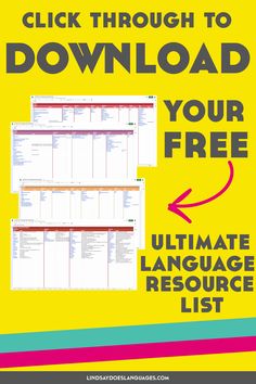 the ultimate guide to click through to download your free ultimate language resources list