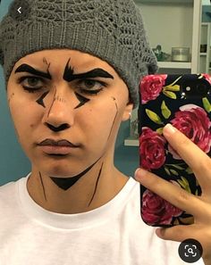 Anime Cosplay Make Up Ideas, Mista Jjba Fanart, Funny Makeup Looks, Jojo Eyes, Bizarre Makeup