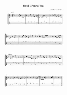 Until I Found You (Stephen Sanchez) - Easy Ukulele Fingerpicking Tab Ukulele Songs Fingerstyle, Until I Found You Guitar Tab, Until I Found You Ukulele, Until I Found You Ukulele Chords, Guitar Fingerpicking Songs, Until I Found You Guitar Chords