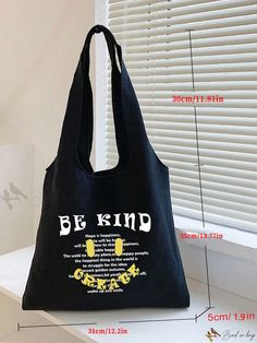 Bird in Bag - Stylish Womens Canvas Tote Bag with Artistic Letter Print - Versatile and Convenient Shopping Handbag Tote Bag Pattern, Shoulder Tote Bag, Bird In Bag, Black Bag, Canvas Tote Bag, Shoulder Tote, Beige Color, Bag Pattern, Letter Print