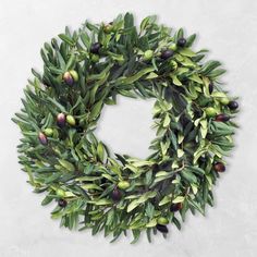 an olive wreath on a white background