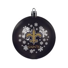 New Orleans Saints Ornament Shatterproof Ball - Team Spirit Store USA Shatterproof Ornaments, Glass Ball Ornaments, Novelty Items, New Orleans Saints, Ball Ornaments, Sports Logo, Glass Ball, How To Make Ornaments, Glass Ornaments