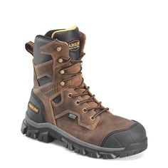 Carolina Boots Carolina Men's Falcon Dark Tan Waterproof Steel Toe Work Boots CA3592 The Alamo, Professional Appearance, Steel Toe Work Boots, Work Boot, Dark Tan, Work Boots, Tan Leather, Heavy Duty, Leather Upper