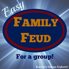 a blue and red oval with the words family fed for a group on it