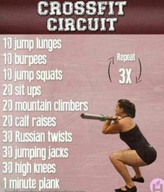 a crossfit poster with instructions on how to do the squats and pull ups