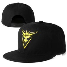 Pokemon baseball cap Instinct Team | Pokemon Faction Red Team, Black Baseball Cap, Pokemon Teams, Baseball Hat, Three Color