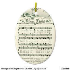 an old sheet music page with the words silent night on it