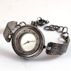 "Handmade silver watch with Japanese movement CITIZEN MIYOTA Dimensions: dial diameter 1.5 cm, 0.59\" case 3 cm, 0.98 - 1.18\" circuit 16 - 20 cm, 6.3 - 7.87\"" Handmade Watch, Women Wrist Watch, Wrist Watches, Wrap Watch, Silver Watch, Handmade Silver, Jewellery And Watches, Circuit, Bracelet Watch