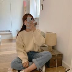 Material : Viscose Design: Knit Neckline: O-neck Elasticity: Medium stretch Style : Vintage Aesthetic Size (cm) Bust Sleeve Length One Size 112 48 60 Size (inch) Bust Sleeve Length One Size 44.09 18.89 23.62 Knitting Tops, Sweaters Winter, Casual Knitwear, Autumn Sleeve, Oversized Pullover, Streetwear Y2k, Loose Sweater, Solid Clothes, Oversized Sweater