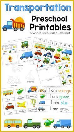 transportation preschool printable worksheets