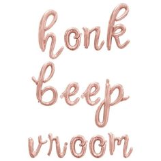 HONKBEEPVROOM Letter Balloon Banner Color: Gold. Balloon Birthday Party, Balloon Company, Cursive Script, Metallic Party, Balloon Birthday, Balloon Banner, Birthday Party Banner, Script Lettering, Letter Balloons