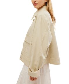 Suzy Linen Jacket Final sale | Not eligible for return or exchange Excluded from further discounts Introducing the Suzy Linen Jacket, a new addition to our collection. Made with high-quality linen, this neutral-colored jacket is perfect for the fall season. Elevate your wardrobe with this elegant and versatile piece. Chic Beige Utility Jacket With Flap Pockets, Spring Linen Utility Jacket With Flap Pockets, Spring Linen Utility Jacket With Patch Pockets, Spring Linen Utility Jacket With Relaxed Fit, Spring Linen Utility Jacket With Pockets, Neutral Collared Shacket For Spring, Chic Beige Shacket For Spring, Collared Neutral Shacket For Spring, Spring Beige Shacket For Workwear