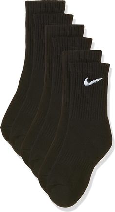 Nike unisex-adult Unisex Nike Everyday Cushion Crew 3 PAIR BLACKP SX7664-010  LARGE  NEW WITH TAGS White Nike Socks, Nike Crew Socks, Socks Nike, Cheap Socks, Nike Socks, Women Crew Socks, Mens Crew Socks, Athletic Socks, Cool Socks