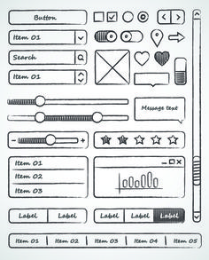 a hand drawn user interface design