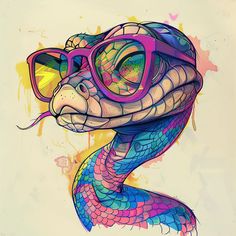 Colorful Black Mamba Tattoo Artistry Set Black Mamba Tattoo, Trippy Tattoo Designs, New School Tattoo Designs, Fine Tattoos, Bright Colors Art, Snake Tattoo Design, Graffiti Doodles, Octopus Art, Sharpie Art