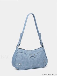 BagForLove - Stylish Blue Rivet PU Shoulder Bag - Sleek and Sophisticated Product Description Color Blue Details Grommet Eyelet Magnetic Yes Bag Size Medium Type Hobo Bag Strap Type Adjustable Pattern Type Plain Closure Type Flap Style Fashionable Composition 100% Polyester Material PU Leather Size Chart INCH CM Bag Length Bag Width Bag Height Handle Height 10.6 inch 2.4 inch 5.9 inch 9.8 inch Bag Length Bag Width Bag Height Handle Height 27 cm 6 cm 15 cm 25 cm Details Pictures Similar Products Trendy Hobo Shoulder Bag With Snap Closure, Trendy Shoulder Bag With Double Handle And Snap Closure, Trendy Bags With Snap Closure For Errands, Trendy Shoulder Bag With Snap Closure, Trendy Shoulder Bag With Snap Closure For Errands, Trendy Double Handle Bag With Snap Closure, Blue Shoulder Bag With Snap Closure, Trendy Blue Shoulder Bag With Snap Closure, Casual Blue Shoulder Bag With Snap Closure