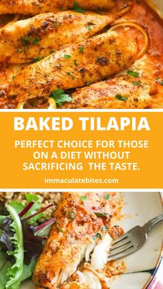 baked tilapia is the perfect choice for those on a diet without sacrificing the taste