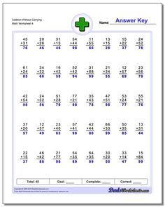 the printable worksheet for addition and subtractional numbers to 10