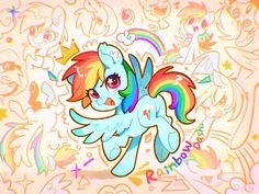 an image of a pony with many different colors