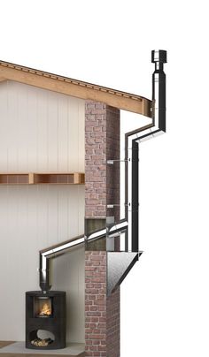 an image of a fireplace with pipes coming out of it