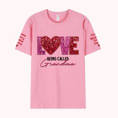 [PERSONALIZATION]: Our sweatshirts and T-shirts express love and warmth with a simple "love being called" slogan and faux embroidery sequin designs. Customize the sleeves with your 1-14 child's name on both sides, symbolizing the encompassing love you share.
[PREMIUM QUALITY]: Crafted with care, our sweatshirts are made of 80% polyester and 20% cotton, while our T-shirts are made of pure cotton. These materials are not only soft and breathable, providing gentle care for your skin, but Casual T-shirt With Embroidered Text For Mother's Day, Personalized Pink T-shirt For Mother's Day, Valentine's Day Slogan Crew Neck Top, Valentine's Day Slogan Top With Crew Neck, Pink Short Sleeve Top For Anniversary, Casual T-shirt With Letter Embroidery For Gift, Casual Letter Embroidery T-shirt As Gift, Pink Family Matching Crew Neck T-shirt, Pink Crew Neck T-shirt With Embroidered Text