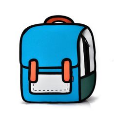 3D Cartoon Colorblock Canvas School Backpack Add a touch of whimsy to your style with our 3D cartoon colorblock canvas school backpack. The playful design is sure to stand out, while the durable canvas material ensures long-lasting use. Keep your books and supplies organized in style. 2d Drawing, Cartoon Backpack, Mini Mochila, Information Processing, Going To School, Back Bag, 3d Cartoon, Blue Backpack, School Backpack