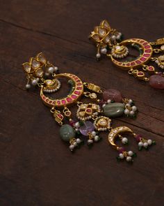 Indian Wedding Earrings – Page 2 – Artisanal Fine Jewellery | AURUS Nawabi Jewellery, Lotus Jewelry Design, Antique Earrings Vintage, Amethyst Earrings Gold, Mughal Jewelry, Temple Jewellery Earrings, Antique Gold Earrings