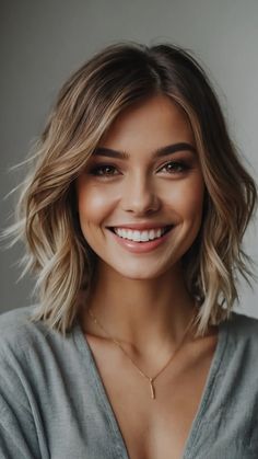 **Say Goodbye to Boring: 15 Mid-Length Bob Haircuts That Dazzle** - Inspire Inlet Thick Hair Styles Shoulder Length, Bob With Framing Layers, Just Above Shoulder Length Hair Haircuts, Hair Length For Oval Face Shape, Fine Hair Mid Length Styles, Plus Size Shoulder Length Hair, 2024 Mid Length Hair, Curly Fine Hairstyles, Medium Layers Hair