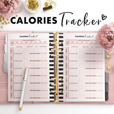 Workout Tracker Printable Calorie Journal, Journal Workout Tracker, Health And Fitness Planner, Journal Workout, Fitness Meals, Daily Meal Planner, Kikki K Planner, Workout Tracker, Planner Fitness