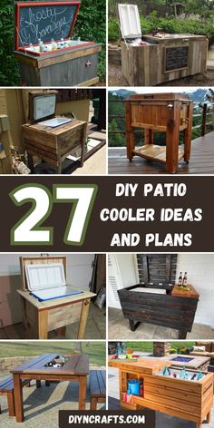 diy patio cooler ideas and plans that are easy to make with wood pallets