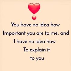 a quote that says you have no idea how important you are to me and i have no idea how to explain it to you