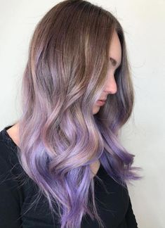 Purple Hair Color Ombre, Lavender Ombre, Pastel Purple Hair, Best Ombre Hair, Purple Balayage, Bleaching Your Hair, Violet Pastel