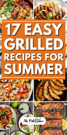 Explore a variety of summer grilled recipes for dinner perfect for your next outdoor gathering. From classic BBQ grilled recipes to Healthy grilled recipes, there's something for everyone. Fire up the grill and savor the flavors of grilled chicken recipes, grilled vegetable recipes, grilled seafood recipes, grilled burger recipes, grilled salmon recipes, and grilled shrimp recipes. These easy grilling recipes are ideal for summer evenings, offering a satisfying and memorable dining experience. Summer Grilled Recipes, Gas Grill Recipes, Easy Summer Grilling Recipes, Grilled Dinner Recipes